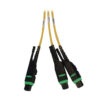 e63fee64cc0894d0b8ad5d25e8b361a2 Tripp Lite series Preloaded Fiber Panel, 1U - 2x (3x8F MTP/MPO-APC F/F) 24F Trunk Cables, OS2 Singlemode, 20 m (65.6 ft.)