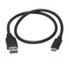Tripp Lite series USB-C to USB-A Cable (M/M), USB 3.2 Gen 1 (5 Gbps), Thunderbolt 3 Compatible, 20-in. (50.8 cm)