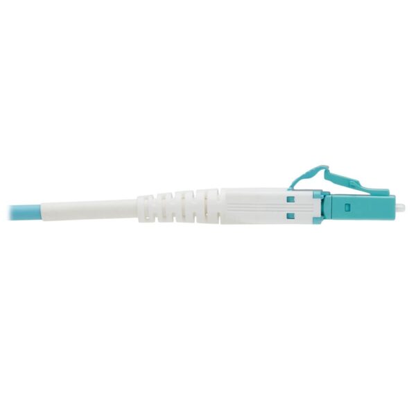 Tripp Lite series 100G Duplex Multimode 50/125 OM4 Armored Fiber Optic Cable (LC/LC Duplex M/M), LSZH, Aqua, 100 m (328 ft.)