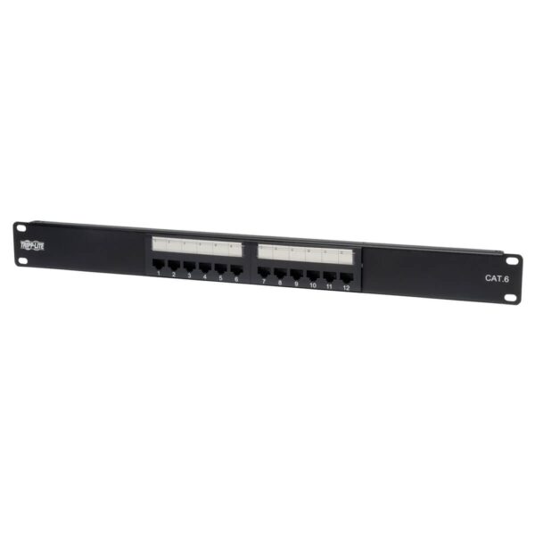 e6637919c5a45080ba1a039276a621e1 Tripp Lite series 12-Port 1U Rack-Mount Cat6/Cat5 110 Patch Panel 568B, RJ45 Ethernet, TAA