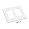 Tripp Lite series Double-Gang Faceplate, Decora Style - Vertical, White, TAA