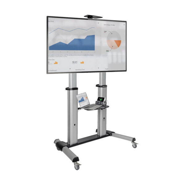 Tripp Lite series Heavy-Duty Rolling TV Stand, Height Adjustable, 60" - 100" Screens