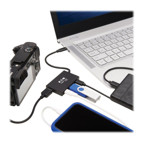 e6d05893210c1cd042b16be1d7c5e7cb Tripp Lite series 4-Port USB-C Hub - USB 3.x Gen 2 (10Gbps), 2x USB-A & 2x USB-C Ports, Thunderbolt 3, Aluminum Housing