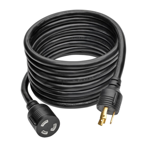 Tripp Lite series Power Extension Cord, NEMA L5-30P to NEMA L5-30R- Heavy-Duty, 30A, 125V, 10 AWG, 15 ft. (4.57 m), Black, Locking Connectors