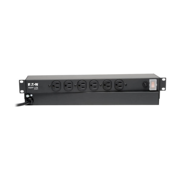 Tripp Lite series 1U Rack-Mount Network Server Power Strip, 120V, 15A, 6-Outlet (Front-Facing), 15 ft. (4.57 m) Cord
