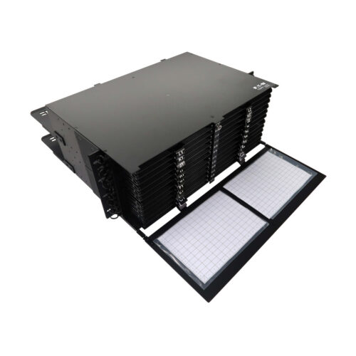 e6d3c71325eb230b8b2fd7882d744068-1 Tripp Lite series High-Density Panel Fiber Splice Enclosure - 24 Splicing Cassettes, 576 LC/UPC SM 0.9 mm, 1.5 m Pigtail, 4U Rack
