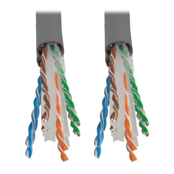 Tripp Lite series Cat6 Gigabit Solid Core UTP PVC Bulk Ethernet Cable, Gray, 1000 ft. (304.8 m), TAA