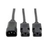 e719bc5431bfed93df7c2b7a535928bf Tripp Lite series C14 Male to C13 Female Splitter, PDU Style - C14 to 2x C13, 10A, 250V, 18 AWG, 6 ft. (1.83 m), Black