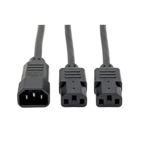 Tripp Lite series C14 Male to C13 Female Splitter, PDU Style - C14 to 2x C13, 10A, 250V, 18 AWG, 6 ft. (1.83 m), Black