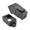 Tripp Lite series Mini DisplayPort to DisplayPort All-in-One Keystone/Panel Mount Angled Adapter (F/F), Black