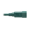 e72f24e4b594ae615841170391988c44 Tripp Lite series Heavy-Duty PDU Power Cord, C13 to C14 - 15A, 250V, 14 AWG, 3 ft. (0.91 m), Green