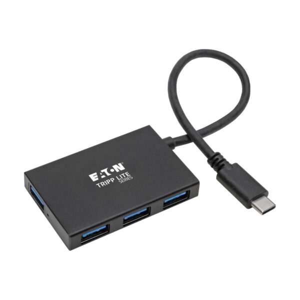 e741426c7821dd0a037085abe26a006d Tripp Lite series 4-Port USB-C Hub, USB 3.x Gen 2 (10Gbps), 4x USB-A Ports, Thunderbolt 3 Compatible, Aluminum Housing, Black