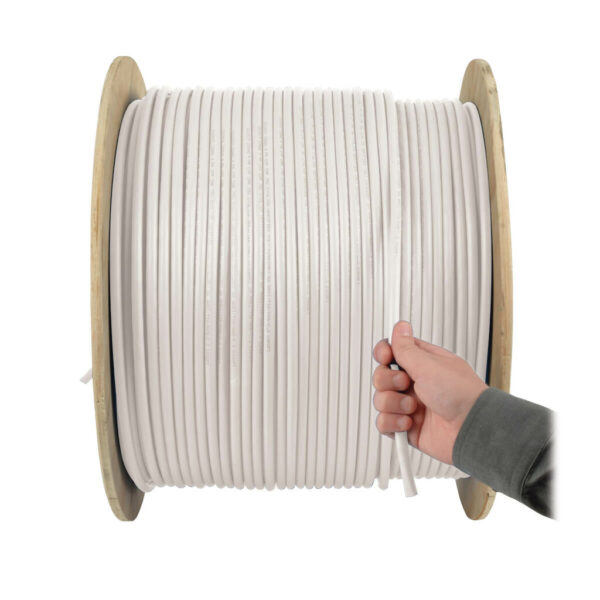 Tripp Lite series Cat5e 350 MHz Solid Core (UTP) PVC Bulk Ethernet Cable - White, 1000 ft. (304.8 m), TAA