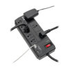 Tripp Lite series 8-Outlet Surge Protector with 2 USB Ports (2.1A Shared) - 8 ft. (2.43 m) Cord, 1200 Joules, Black