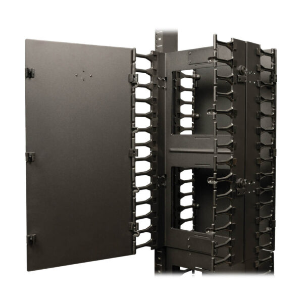 e7c65ba7359da96a45b259f1f4498a0c Tripp Lite series SmartRack 12-in. (30.48 cm) Width High Capacity Vertical Cable Manager - Double finger duct with cover