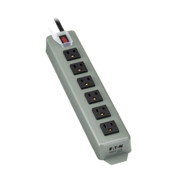 e821923abfcb6dfbd793dd4a77c774b4 Tripp Lite series Industrial Power Strip, 6-Outlet, 15 ft. (4.6 m) Cord, Locking Switch Cover - UL24CB-15