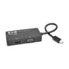 e865bd7b845ca3715d193605a1894f72 Tripp Lite series Keyspan Mini DisplayPort to VGA/DVI/HDMI All-in-One Video Converter Adapter, 4K 30Hz HDMI, DP1.2, Black, 6-in. (15.24 cm)