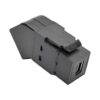 Tripp Lite series Mini DisplayPort to DisplayPort All-in-One Keystone/Panel Mount Angled Adapter (F/F), Black