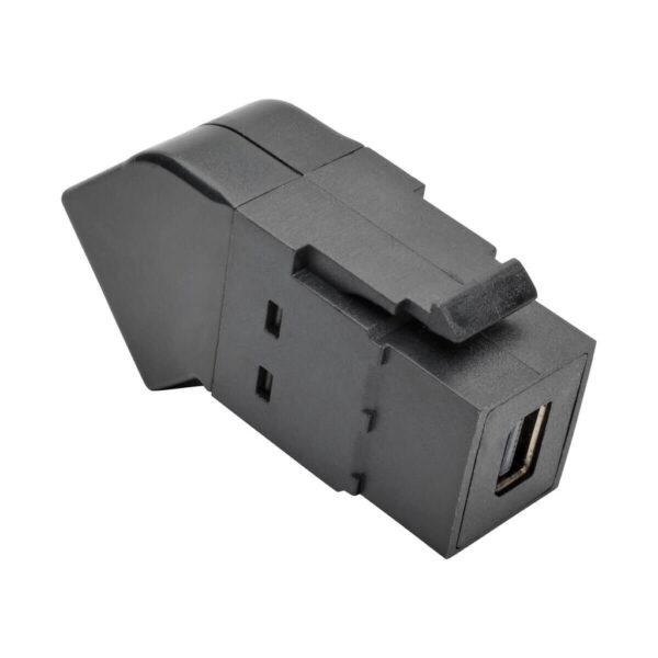 Tripp Lite series Mini DisplayPort to DisplayPort All-in-One Keystone/Panel Mount Angled Adapter (F/F), Black