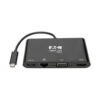Tripp Lite series USB-C Multiport Adapter - 4K HDMI, VGA, USB 3.x (5Gbps) Hub Port, GbE, HDCP, Black