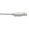 e8e67b17dfe39596a5397ec6839774f9 Tripp Lite series USB-A to Right-Angle Lightning Sync/Charge Cable, MFi Certified - White, M/M, USB 2.0, 6 ft. (1.83 m)