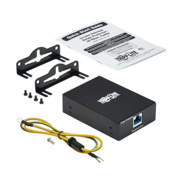 Tripp Lite series In-Line Network Surge Protector - 10 Gbps, Cat6a/8, Metal Case, IEC Compliant, TAA