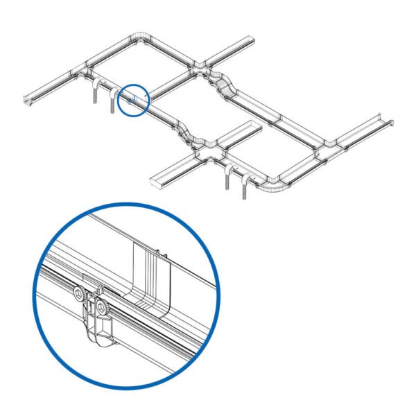 Tripp Lite series Toolless Coupler for Fiber Routing System, 120 mm (5 in.)