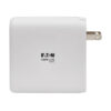 Tripp Lite series 4-Port Compact USB Wall Charger - GaN Technology, 100W PD Charging, 2 USB-C & 2 USB-A, White