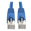Tripp Lite series Cat6a 10G Snagless Shielded STP Ethernet Cable (RJ45 M/M), PoE, Blue, 30 ft. (9.14 m)