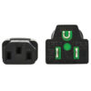 Tripp Lite series Safe-IT Antibacterial Hospital-Grade Power Cord, 5-15P to C13 - Green Dot, 13A, 125V, 16 AWG, Black, 6 ft. (1.8 m)