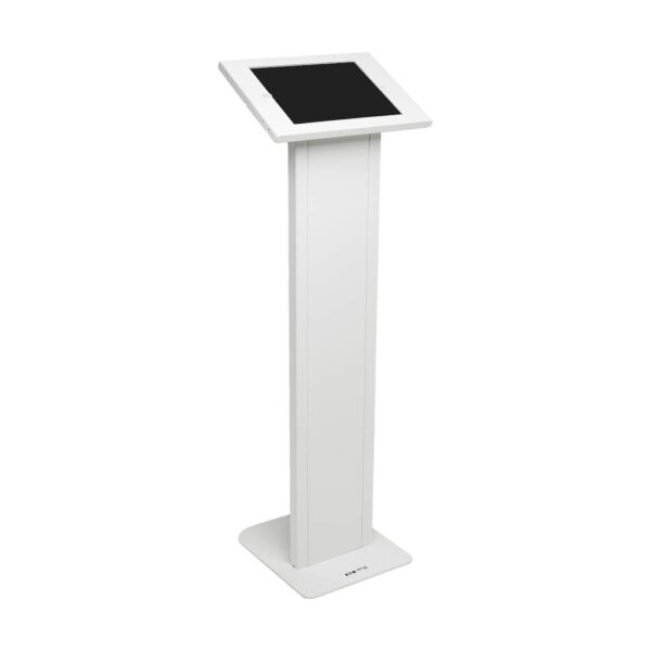 ea357a745c01ffbe11545baea0980f46 Tripp Lite series Secure Freestanding Tablet Mount Floor Stand for 13 in. Tablets, White