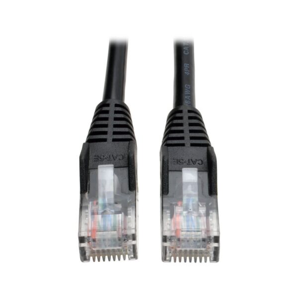 ea4fa6cf446937465520b6528f59fc7a-6 Tripp Lite series Cat5e 350 MHz Snagless Molded (UTP) Ethernet Cable (RJ45 M/M), PoE - Black, 14 ft. (4.27 m)