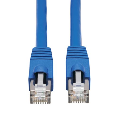 Tripp Lite series Cat6a 10G Snagless F/UTP Ethernet Cable (RJ45 M/M), PoE, CMR-LP, Blue, 10 ft. (3.05 m), TAA