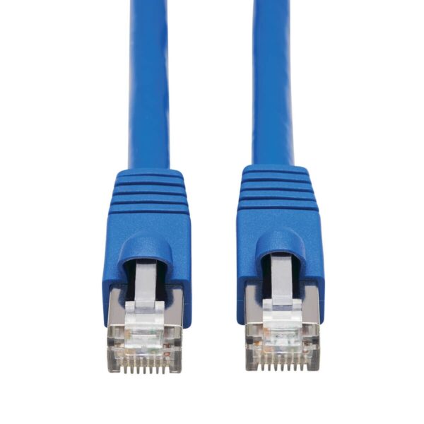 Tripp Lite series Cat6a 10G Snagless F/UTP Ethernet Cable (RJ45 M/M), PoE, CMR-LP, Blue, 10 ft. (3.05 m), TAA