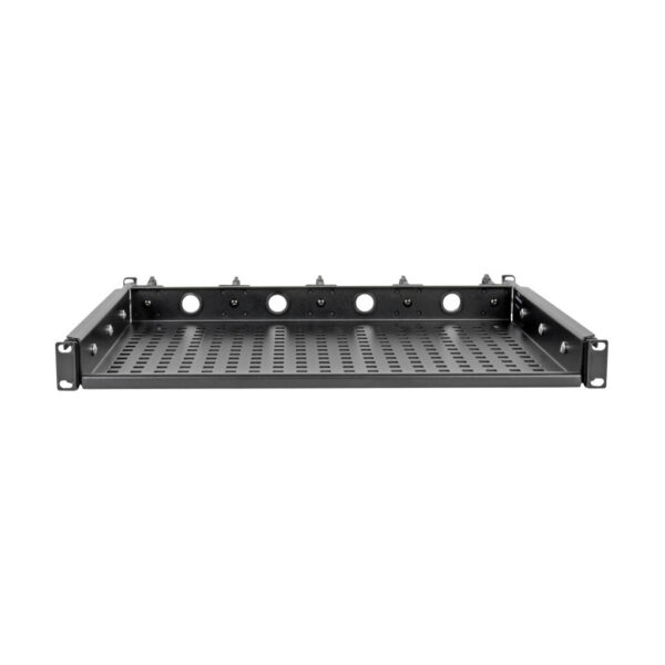 Tripp Lite series SmartRack Cantilevered Steel Rack Shelf - 1U, Vented, Integrated Cable Rings, 14.2 in. Deep, Holds up to 50 lbs (22.2 kgs)