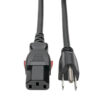 ea987bfb3cc28f7cabeb3a5eb3e14641-1 Tripp Lite series Computer Power Cord, NEMA 5-15P to Locking C13 - 10A, 125V, 18 AWG, 6 ft. (1.83 m)