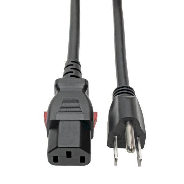 Tripp Lite series Computer Power Cord, NEMA 5-15P to Locking C13 - 10A, 125V, 18 AWG, 3 ft. (0.91 m)