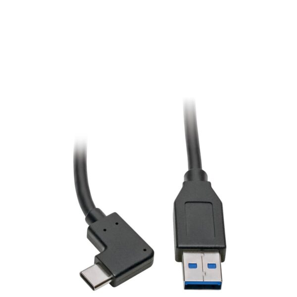 ea9b663e086be8b84b1cfded2246adc9 Tripp Lite series USB-C to USB-A Cable (M/M), Right-Angle C, USB 3.2 Gen 1 (5 Gbps), Thunderbolt 3 Compatible, 3 ft. (0.91 m)