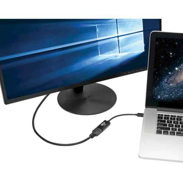 Tripp Lite series Keyspan Mini DisplayPort to HDMI Active Adapter/Video Converter (M/F) - 4K 60 Hz, DP 1.2, HDCP 2.2, Black, 6 in.