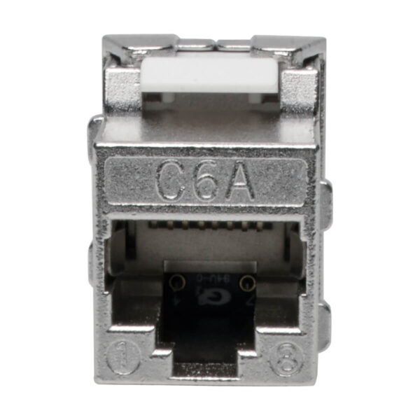ead9d27d99e987e25b1b8649880bf9f9 Tripp Lite series Keystone Jack Cat6a/Cat6/Cat5e, RJ45, Shielded, Dust Cap - Toolless, PoE/PoE+ Compliant, TAA