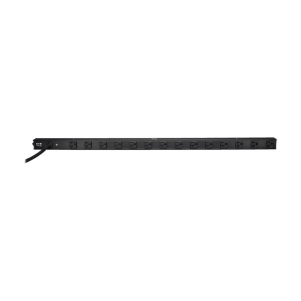 Tripp Lite series 1.9kW Single-Phase 120V Basic PDU, 14 NEMA 5-15/20R Outlets, NEMA L5-20P Input with 5-20P Adapter, 15 ft. (4.57 m) Cord, 0U Vertical