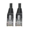 Tripp Lite series Cat6 Gigabit Snagless Molded (UTP) Ethernet Cable (RJ45 M/M), PoE, Black, 6-in. (15.24 cm)
