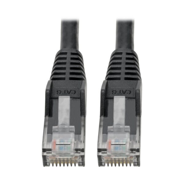 Tripp Lite series Cat6 Gigabit Snagless Molded (UTP) Ethernet Cable (RJ45 M/M), PoE, Black, 6-in. (15.24 cm)