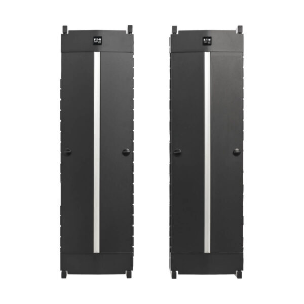 eb24423476e62e400f8a753a60039080 Tripp Lite series High-Capacity Vertical Cable Manager - Deep Double Finger Duct with Cover, Single Sided, 12 in. Wide, Black, 7 ft. (2.2 m)