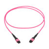 Tripp Lite series 100G Multimode 50/125 OM4 Fiber Optic Cable (12F MTP/MPO-PC F/F), OFNP, Magenta, 2 m (6.6 ft.), TAA