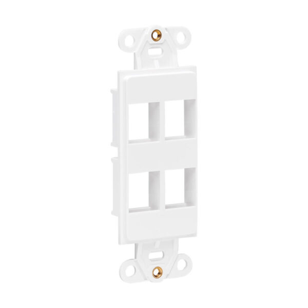 Tripp Lite series Center Plate Insert, Decora Style - Vertical, 4 Ports, TAA