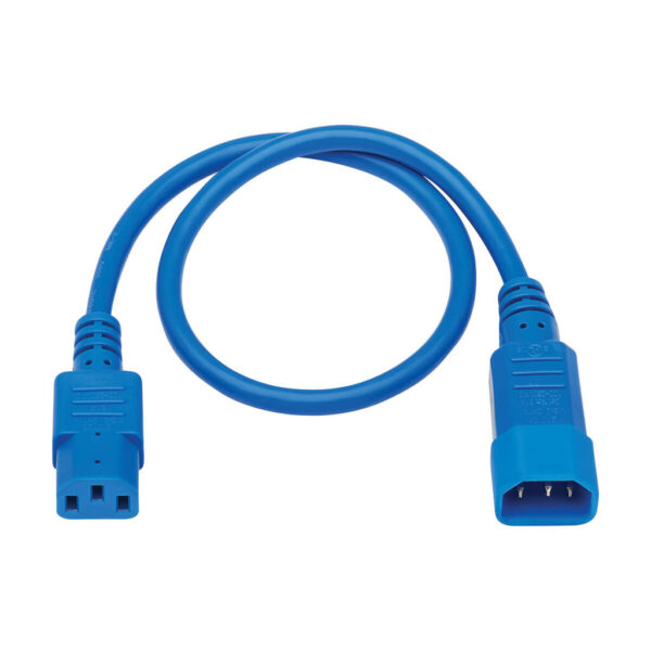 eb6558481b26495f1531a810fd1b9634 Tripp Lite series PDU Power Cord, C13 to C14 - 10A, 250V, 18 AWG, 2 ft. (0.61 m), Blue
