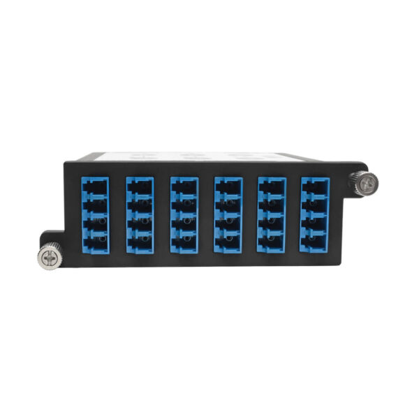 eb77509003f373d16eed8dd432ac99ef Tripp Lite 40/100Gb Singlemode Fiber Breakout Cassette, (x3) 8-Fiber MTP/MPO (APC) to (x12) LC (UPC) Duplex 9/125, N484 Chassis - N484-3M8L12S