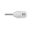 Tripp Lite 7-Outlet Surge Protector, 6 on Strip + 1 on Detachable Charger Plug, 2 USB (2.4A Shared), 900 Joules, 6 ft. Cord, 5-15P, White - TLP616USB