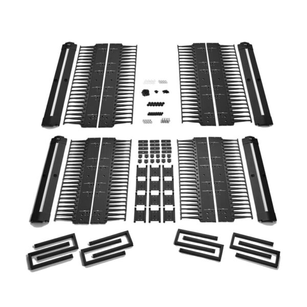 ebe910ac8498b5f1746c734c4f72ec33 Tripp Lite series High-Capacity Vertical Cable Manager - Deep Double Finger Duct with Cover, Double Sided, 6 in. Wide, Black, 7 ft. (2.2 m)